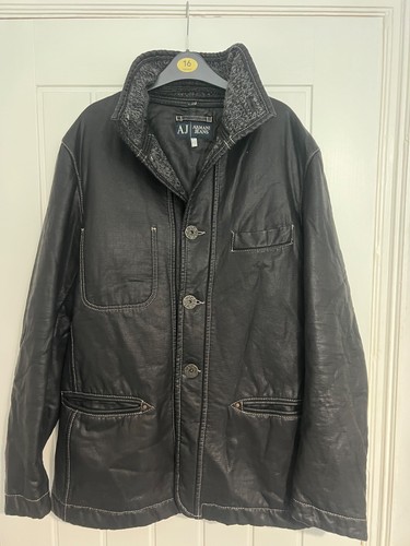 Armani jeans vintage coat made - armani,