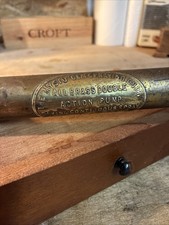 Vintage Brass Double Action Sprayer With Plaque Garden Pump Display Piece Look