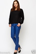 BIKE LEATHER LOOK SKINNY PANTS