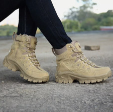 Waterproof Mens Army Patrol Combat Boots Tactical Trainers Military Police Shoes