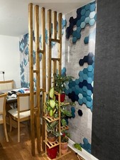 Room divider with integrated - room,