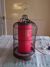 Wooden Chinese Bird Cage Lantern Lamp  Wired With UK 3-Pin Plug