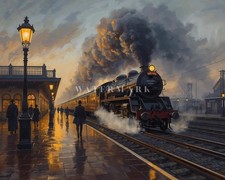 Victorian steam train station - victorian,