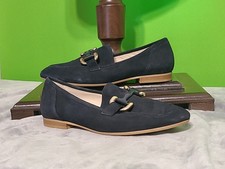 Gabor 7.5 Blue Leather Loafers