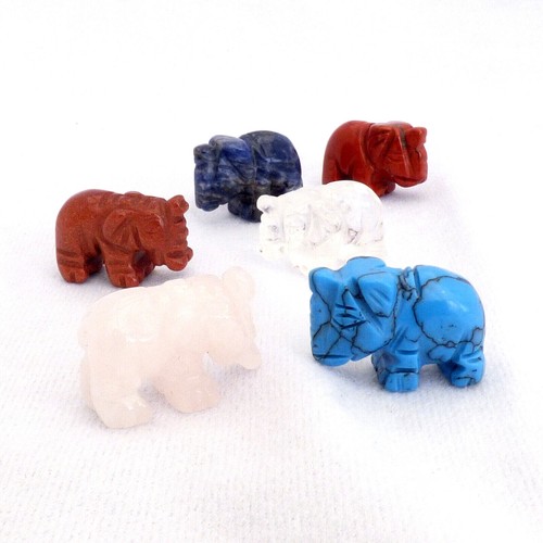 Gemstone elephant hand carved - elephant,