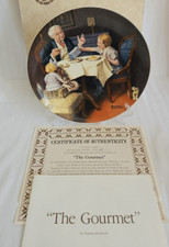 Knowles Norman Rockwell collector plate The Gourmet Heritage collection 9th