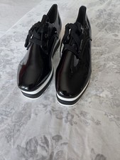 Black/white Women's Wedge Sandals Size UK 8 EU 42