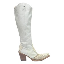 SANCHO Womens White Leather