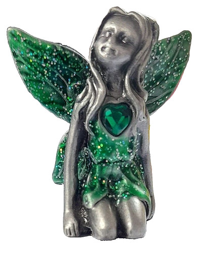 Pewter birthstone fairy may - birthstone,