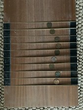 Hardwood Shove Happeny Board Midas Brass Stays includes 10 Half Pennies M. K