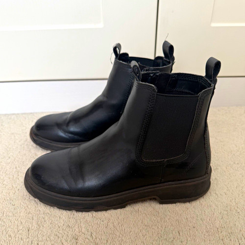 Zara kids black leather - zara,
