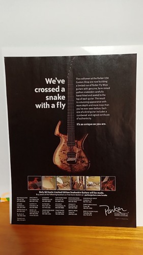 Parker fly guitar print ad - parker,