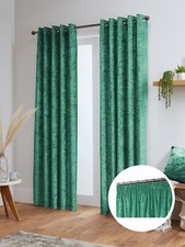 Crushed Velvet Curtains Pair