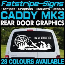 to fit VW CADDY COMPASS MOUNTAIN GRAPHICS STICKERS CAMPERVAN MOTORHOME DAY VAN