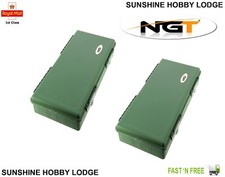 2 X Carp Fishing NGT Plastic Tackle Bit Box Wallet With Pins Hair Rig Board New