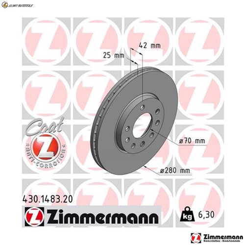 Brake disc 430 1483 - 2x,