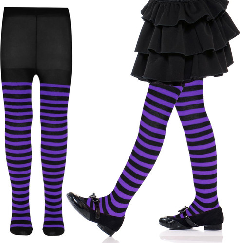 Halloween striped tights - halloween,