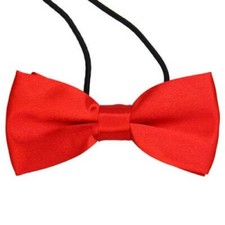 Mens Boys Bow Tie Satin Plain