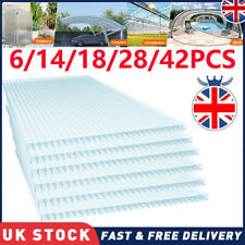 4mm Clear Polycarbonate Sheet Greenhouse Cover Replacem Panels 6/14/18/42 Sheets