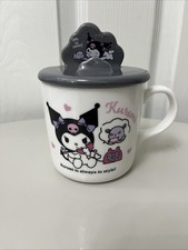 Kuromi Mug 23 Sanrio Official with cookie holder lid.
