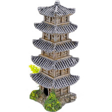 16CM ORIENTAL TOWER AQUA FISH ORNAMENT : Aquarium Tank Decor Eastern Building
