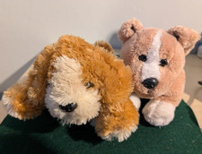 2 x Plush Puppies 4" High 1 x