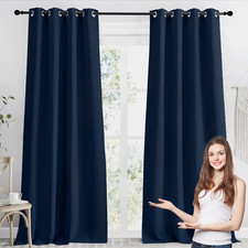 Navy Blue Blackout Curtains