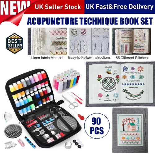 Embroidery stitch book kit - book,