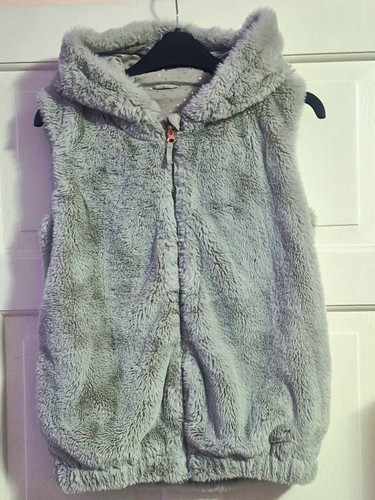 Nutmeg girls grey faux fur - girls,