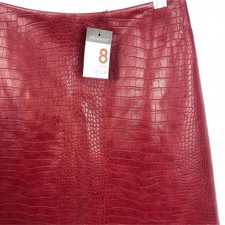 NEW Burgundy Red Croc Aline