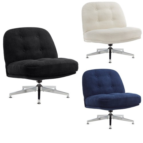 Swivel fabric armless office - swivel,