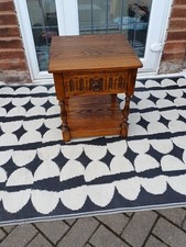 Vintage Priory Oak Bedside Cabinet Side Table