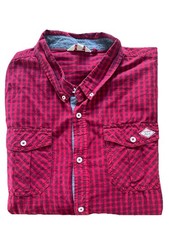 Lee Cooper Long Sleeved Red Checked Shirt Very Good Condition.