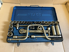vintage Large Heyco 30pc   No 50 1/2" Socket set. made in Germany
