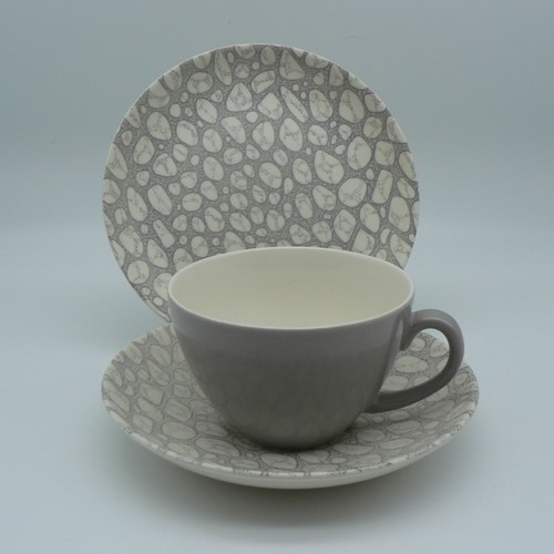 Poole pottery grey pebble tea - pottery,