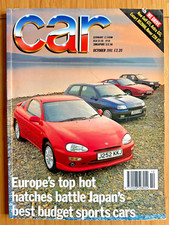 Car Magazine, October 1991 - Mazda MX-3, Toyota MR2, Clio 16v, 205GTi, Golf GTi