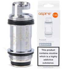 ASPIRE POCKEX COILS | Genuine Replacement 0.6  1.2 Ohm  Coil Heads, Pocket X AIO