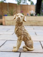 Sitting dog resin ornament - sitting,