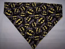 Handmade Dog Bandana BATMAN fabric Slide on Collar Sizes S-XL