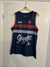 AUTHENTIC SYDNEY ROOSTERS NRL RUGBY LEAGUE TRAINING SINGLET TOP VEST, MEDIUM
