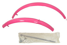 Vintage Spencer Steel 26" Wheel 60mm Wide MTB Bike Mudguards 3/4 Length Pink