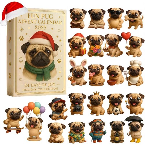 Flat fun pug - flat-fun, advent
