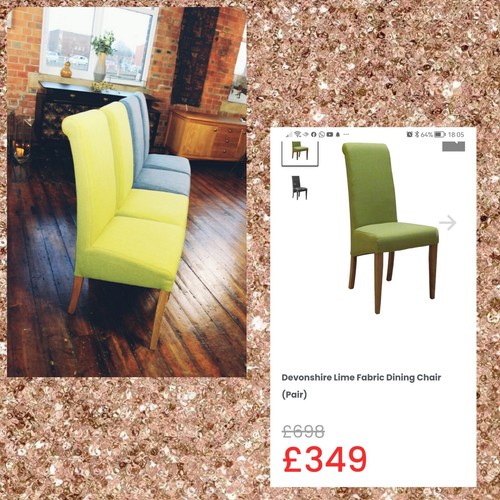Devonshire lime denim dining - lime,