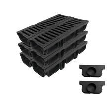 3 Meter Channel Drain Cast Iron Grating Grate Heavy Duty Shallow Profile 50cm 6