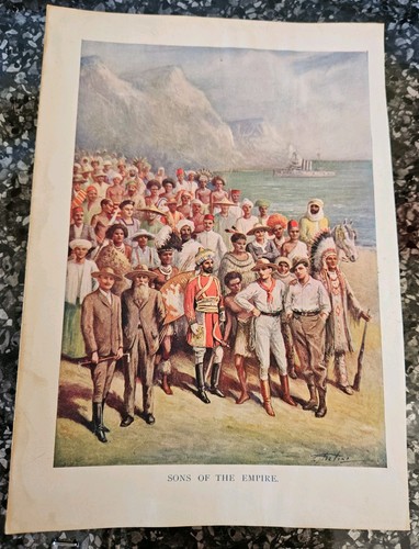 Antique 1899 boer - war, print