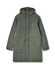 Lambretta Mens Khaki Padded Hooded Classic Badge Parka