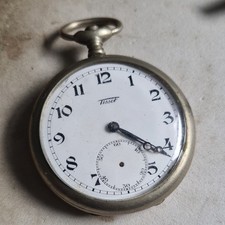 Vintage metal gents Tissot locle pocket watch c1960 spares 