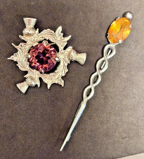 Mizpah Scottish Brooch Pin Set
