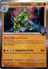 096/182 TEAM ROCKET'S TYRANITAR RARE HOLO DESTINED RIVALS POKEMON CARD