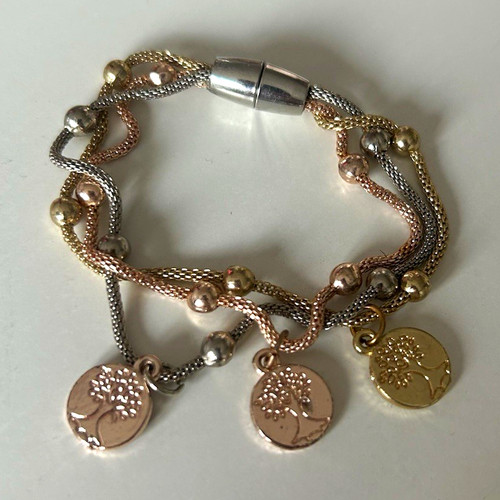 Silver tone metal chain - metal, dangle